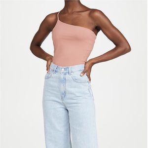 Susana Monaco One-Shoulder Pink Tank Top